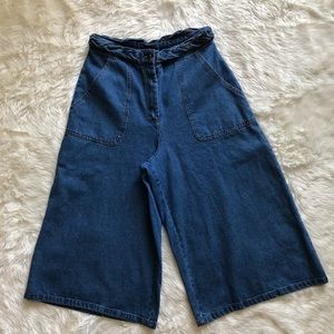 NWT Astr The Label wide leg Jean culottes